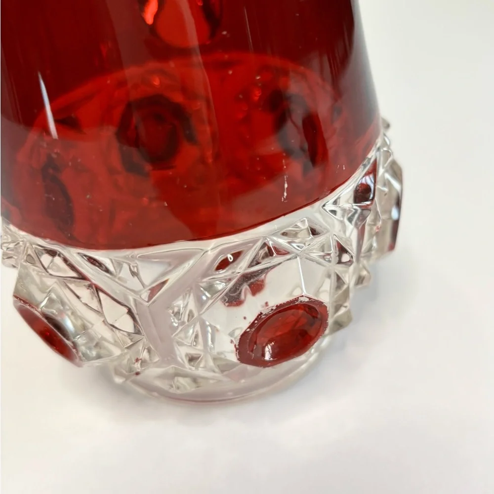 Antique EAPG Ruby Flash Glass Pitcher